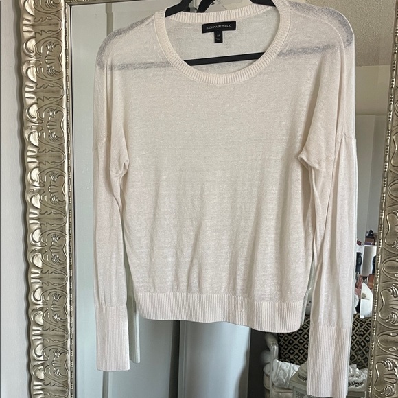 Banana Republic Cream Knit Pullover - Picture 3 of 6
